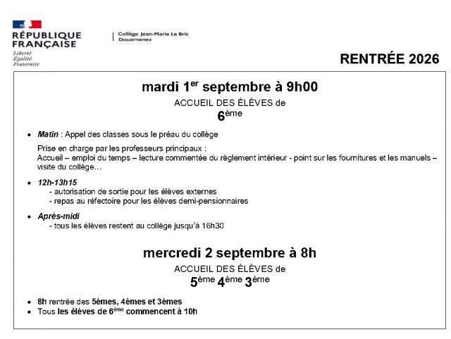 c'est la rentrée ! 
